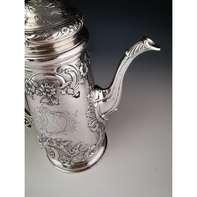 George III Sterling Silver Coffee Pot, London, 1776 For Sale - Image 11 of 15