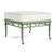 Brown Jordan Calcutta Ottoman in Bay Leaf with Sea Salt and Anthracite Stripe Welt Cushions For Sale