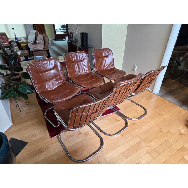 Italian Mid-Century Modern Style Dining Room Chairs For Sale - Image 12 of 13