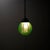 1930s Art Deco Pendant Light in Rare Green Opal Glass and Brass. For Sale - Image 4 of 5