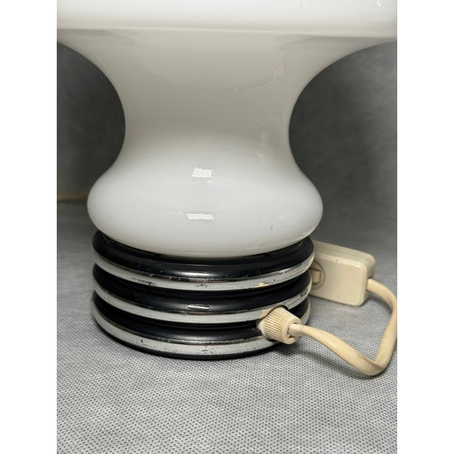 Opal Glass Mushroom Night Lamps from Graewe, Germany, 1970s, Set of 2 For Sale - Image 11 of 12