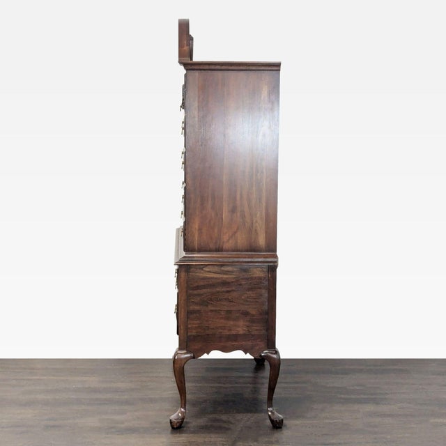 Pennsylvania House Pennsylvania House Solid Wood Highboy Dresser With Brass Hardware For Sale - Image 4 of 12