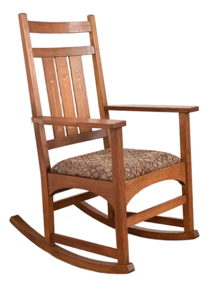 Stickley Harvey Ellis Collection Mission Arts & Crafts Inlaid Oak Rocking Chair