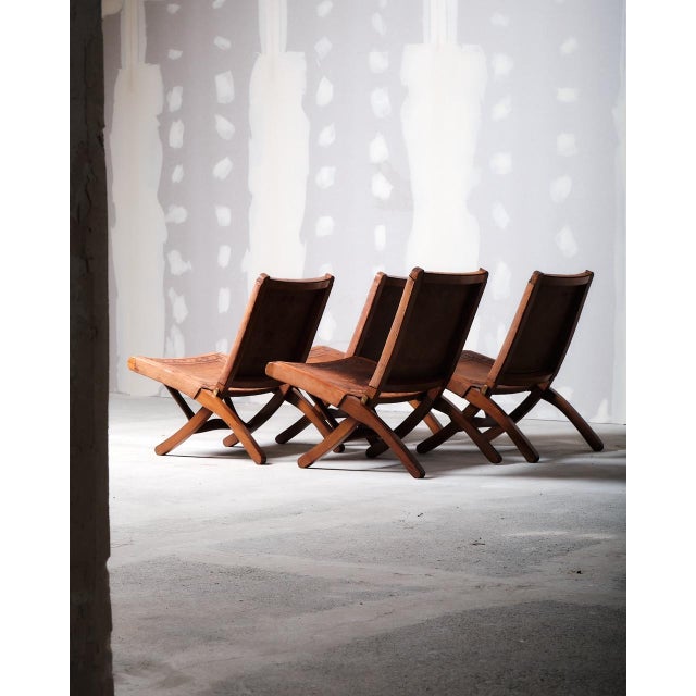 Folding Chairs by Angel Pazmino, 1960s, Set of 4 For Sale - Image 4 of 17