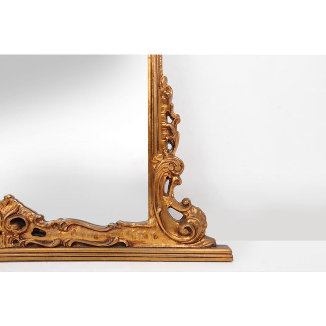 1970s Vintage Louis XV Style Console Mirror, 1970s For Sale - Image 5 of 12