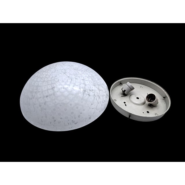 Mid-Century Modern Vintage Murano Glass Ceiling Lamp from Manifattura Di Murano, 1980s For Sale - Image 3 of 9