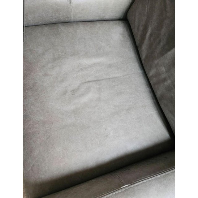 Contemporary Arhaus Remington Leather Swivel Loungers For Sale - Image 3 of 3