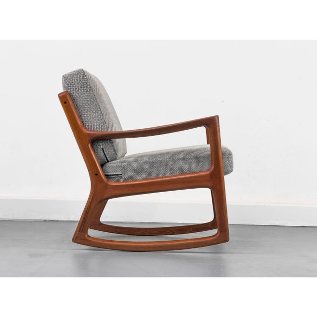 Gray Senator Rocking Chair in Teak by Ole Wanscher for Cado, 1974 For Sale - Image 8 of 18