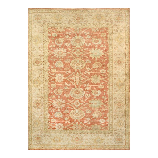 Pasargad Home Melody Rust Wool Area Rug- 6' 3" X 8'11" For Sale