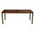 Modern 1970s Modern Burl Walnut and Brass Parson’s Style Console Table / Slim Desk For Sale - Image 3 of 7