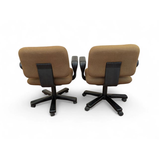 Mid-Century Modern Vintage Office Chairs, 1980s, Set of 2 For Sale - Image 3 of 7