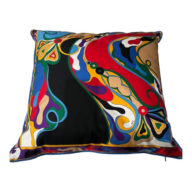 Pucci Orchidee and Iride-Print Cushion (52cm X 52cm 20.5" X 20.5") For Sale