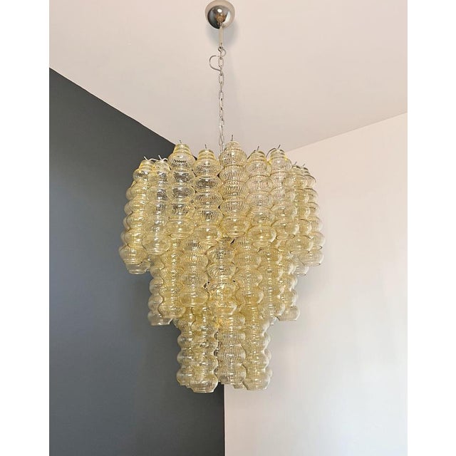 Murano Glass Tube 3-Tier Chandelier, 1990s For Sale - Image 15 of 18