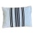 Single Reversible Cushion/Pillow With Navy Blue Stripes on White Fabric For Sale
