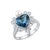 Blue Kai "On My Heart" London Blue Topaz Diamond Pearl Cocktail Ring, size 5.5 For Sale - Image 8 of 12