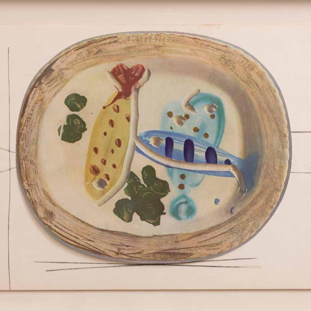 Incredible and rare framed limited edition lithograph of a Picasso ceramic from Céramiques de Picasso published by Albert...