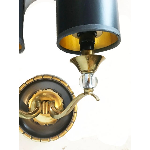 Pair of Maison Arlus Sconces circa 1960s Wired for US and in working condition 60W per bulb max back plates : 5.25"...