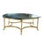 Hollywood Regency Brass & Glass Coffee Table | Hollywood Regency Style, Hoof Foot Base For Sale - Image 3 of 18
