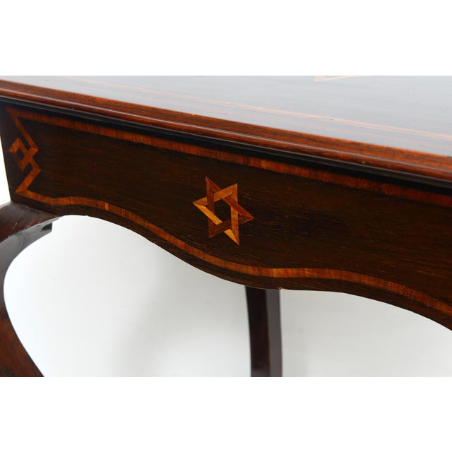 Wood Antique Northern Italian Table on Sabre Legs For Sale - Image 7 of 9