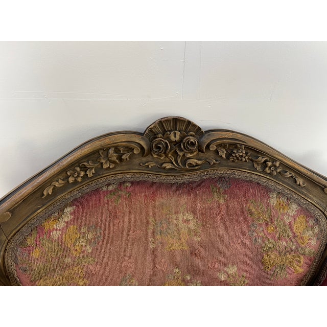 2000 - 2009 20th Century Louis XV Style Wing Chair in Patinated Beechwood For Sale - Image 5 of 18