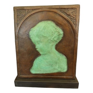 Eva Knight, Figure of a Girl, 1930, Bronze and Granite For Sale