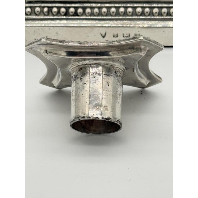 Metal Victorian Sterling Silver Corinthian Column Candlesticks, 1895, Set of 2 For Sale - Image 7 of 10