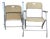 Mid-Century Modern Pair of Coated Cane and Aluminium Folding Armchairs For Sale