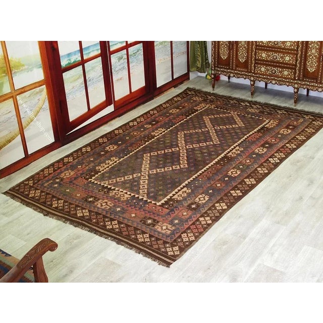 Fine Afghan Ghalmouri Kilim 317x207 cm Fine Hand-woven Afghan Ghalmouri Kilim from central Afghanistan. Typically...