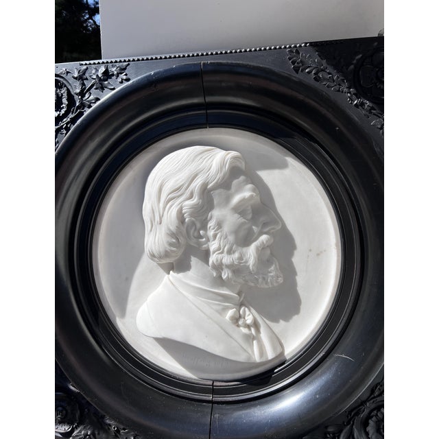 Jouffroy, Bas-Relief, 1900s, White Marble For Sale - Image 4 of 8