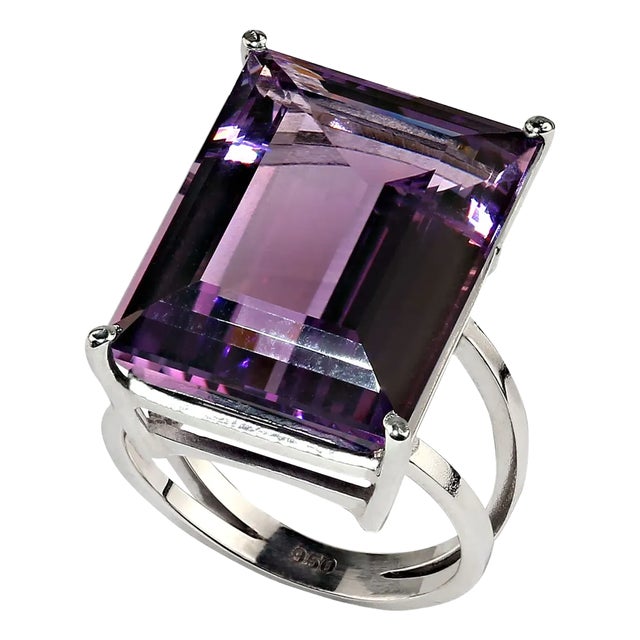Awesome Amethyst and Sterling Silver Handmade Ring For Sale
