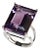 Awesome Amethyst and Sterling Silver Handmade Ring For Sale
