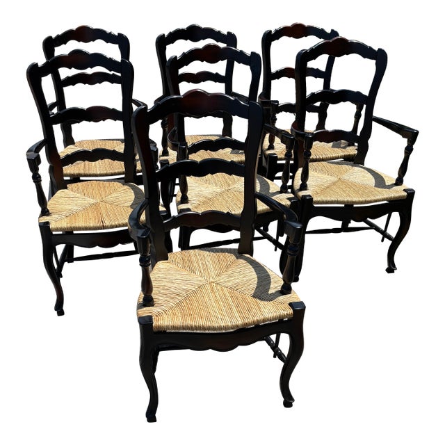1990s French Style Chairs - Set of 7 For Sale