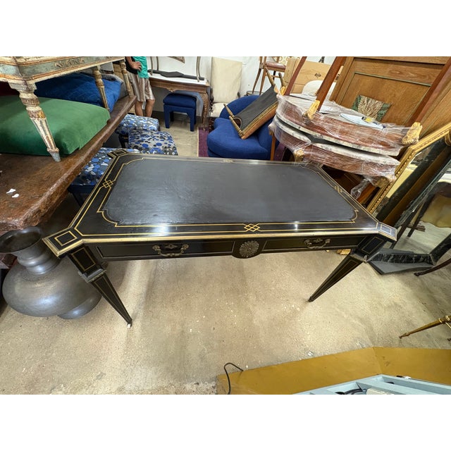 19th Century English Regency Ebonized Desk For Sale - Image 9 of 17