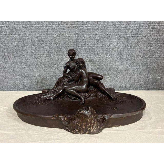 Antique Art Nouveau Nude Sculpture from Joe Descamps For Sale - Image 3 of 8