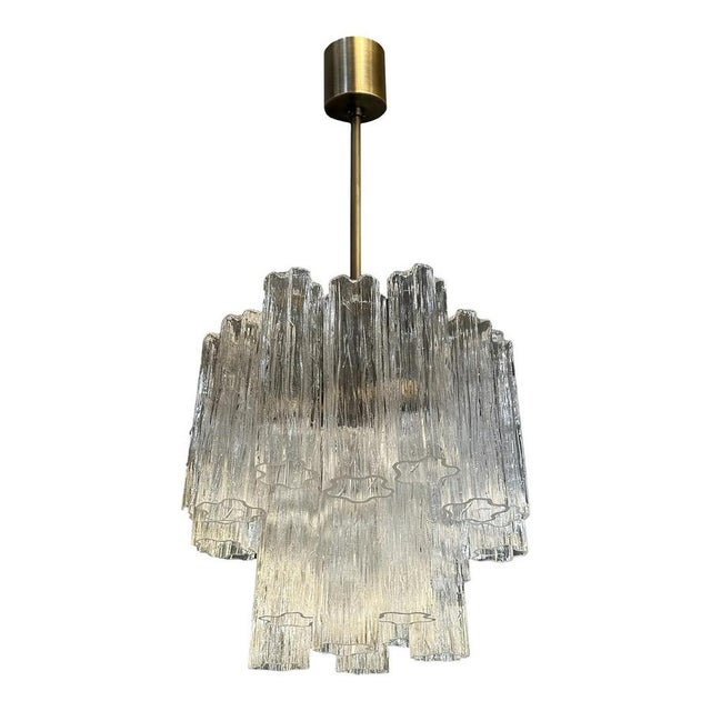 Gold Murano Glass Tronchi Chandelier in Burnished Metal by Simoeng For Sale - Image 8 of 8