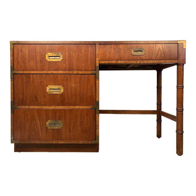 Mid 20th Century "Campaigner" Desk by Dixie Furniture For Sale