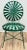 Antique Green Francois Carre Sunburst Garden Chairs, Pair For Sale - Image 9 of 15