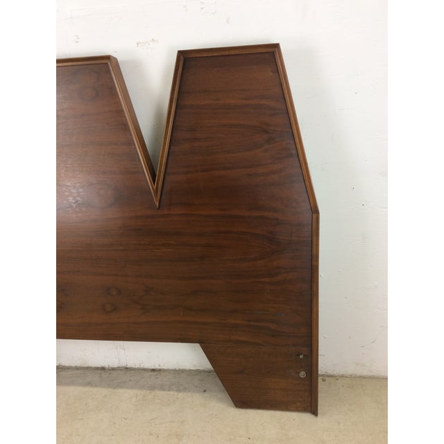 Mid Century Modern Full Sized Headboard by Albert Parvin for American of Martinsville For Sale - Image 12 of 12