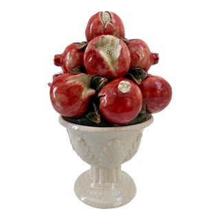 Tall Vintage Italian Pomegranate Fruit Topiary For Sale