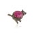 10 Ct Ruby & Diamond Wise Owl Oxidized Silver Unisex Brooch Pendant - Christmas Jewelry For Sale - Image 4 of 14