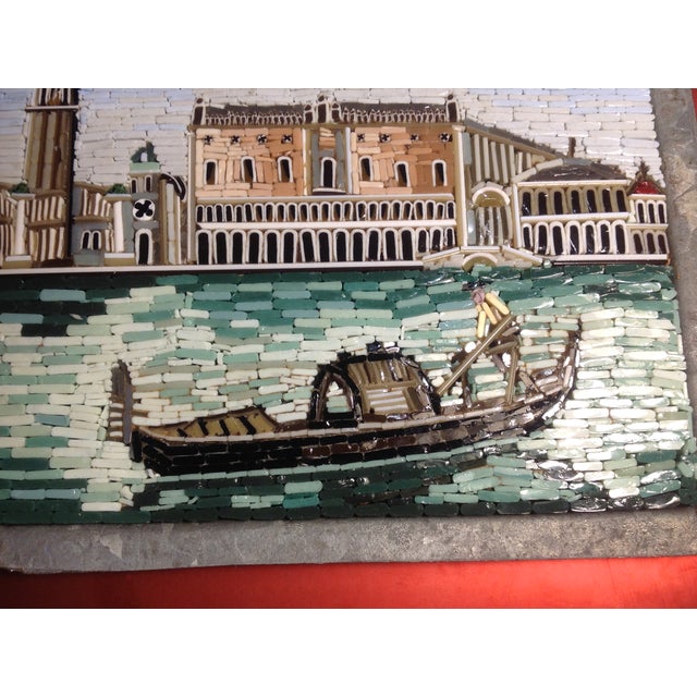 Glass Venetian Scene Micromosaic, 1900s For Sale - Image 7 of 11