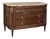 Antique French Louis XVI Neoclassical Marble Top Walnut Commode For Sale