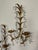 Vintage Mid Century 19" Italian Gilded Tole and Crystals Candle Sconces - A Pair For Sale - Image 11 of 18
