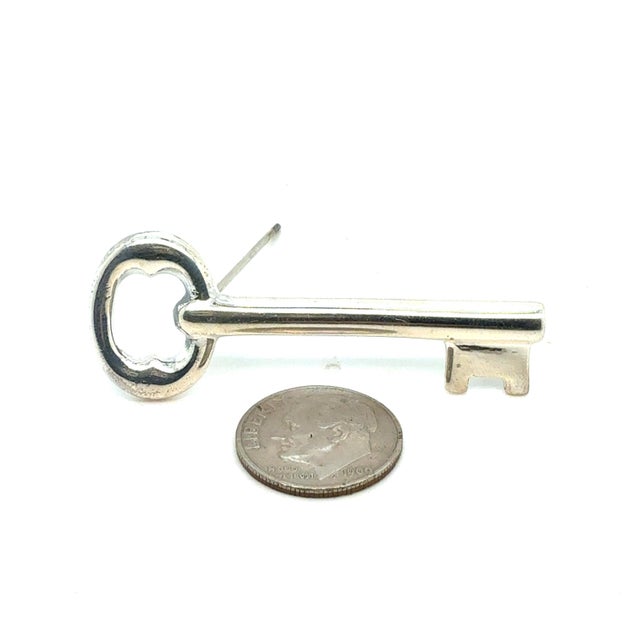 1990s 1990s Tiffany & Co Estate Key Brooch Pin Sterling Silver For Sale - Image 5 of 7