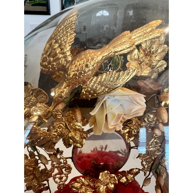 19th-C.French Victorian Bridal Wedding Glass Cloche For Sale - Image 16 of 16