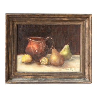 Vintage French Oil on Canvas For Sale