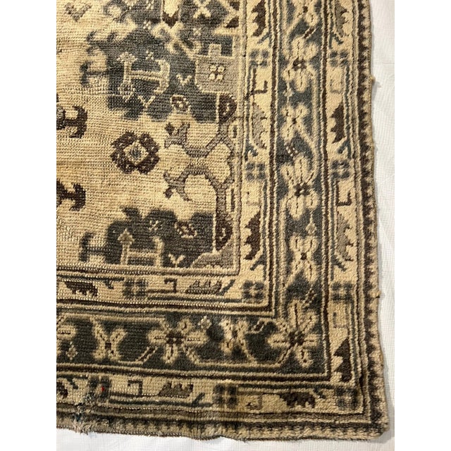 Turkish Antique Oushak Rug 8.6x6.6 For Sale - Image 3 of 5