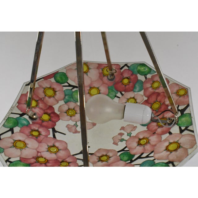 French Art Deco Pendant Light by Loys Lucha - 1930 Chandelier France For Sale - Image 14 of 16