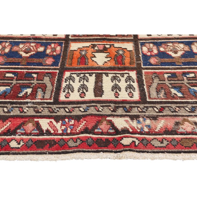 Vintage Persian Lori Checkerboard Rug - 04'10 X 06'03 For Sale - Image 4 of 9
