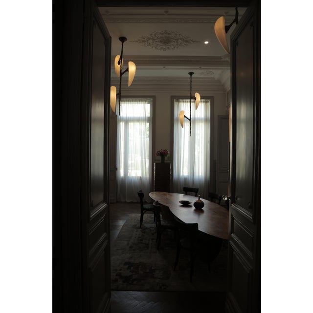 Not Yet Made - Made To Order Hand-Sculpted Cast Bronze Hanging Lamp by William Guillon For Sale - Image 5 of 18